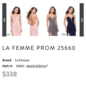 La Femme pink prom dress